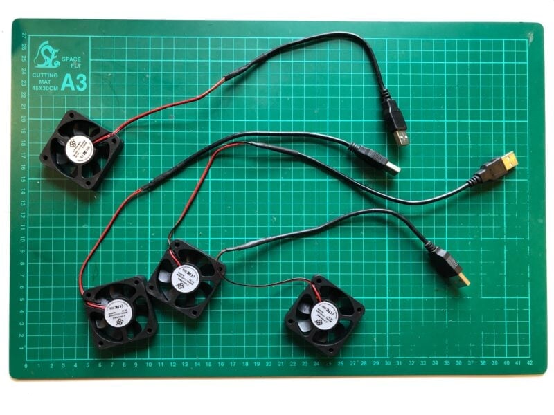 Four completed Franken-cables